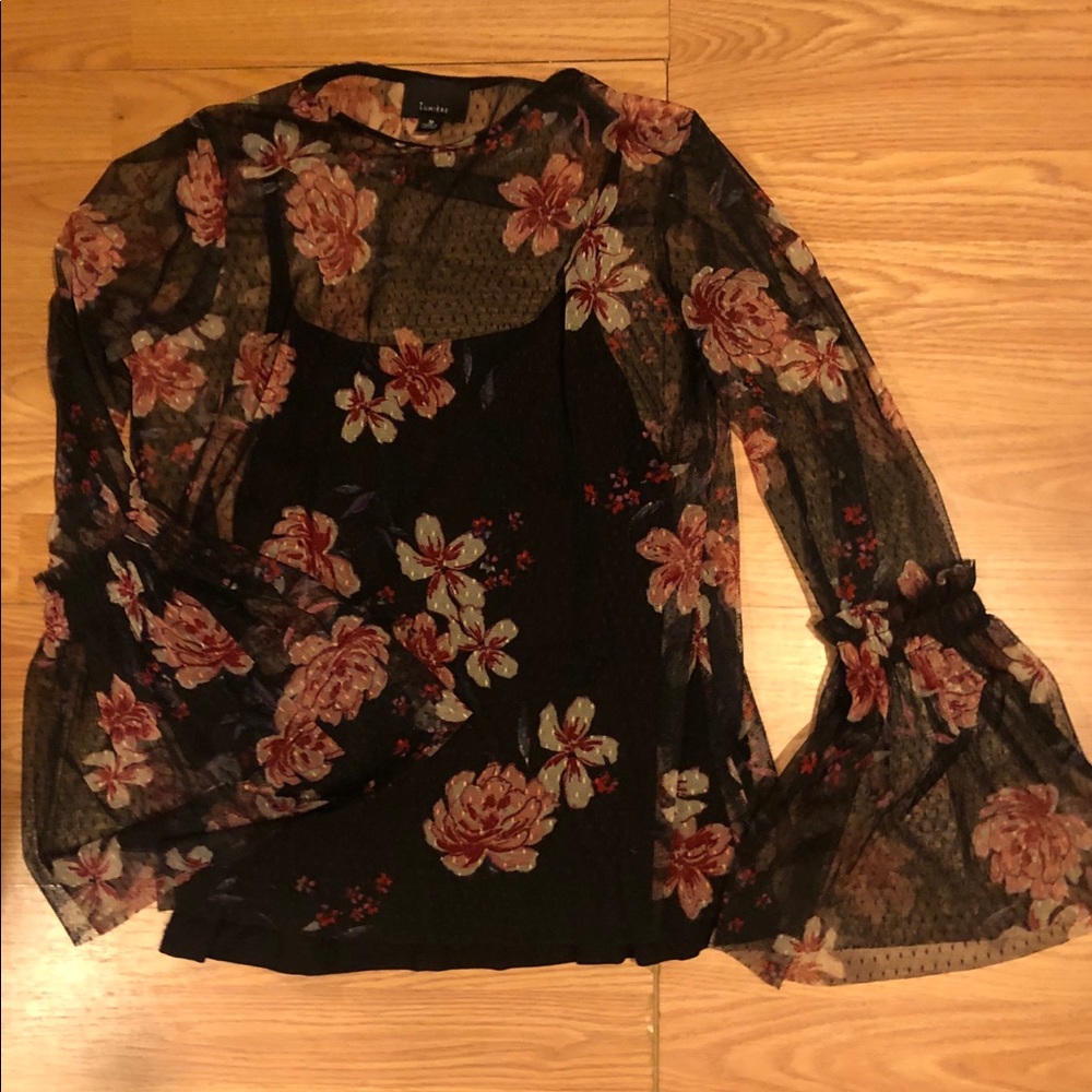Sheer Floral Blouse 🌺